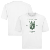 Kansas City Royals Levelwear Crossway Oversized Luxe Signature Knit T-Shirt - White