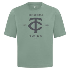 Minnesota Twins Levelwear Crossway Oversized Luxe Signature Knit T-Shirt - Green