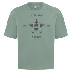 Houston Astros Levelwear Crossway Oversized Luxe Signature Knit T-Shirt - Green