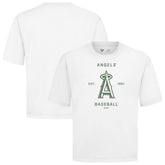 Los Angeles Angels Levelwear Crossway Oversized Luxe Signature Knit T-Shirt - White