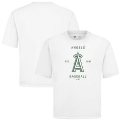 Los Angeles Angels Levelwear Crossway Oversized Luxe Signature Knit T-Shirt - White