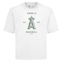 Los Angeles Angels Levelwear Crossway Oversized Luxe Signature Knit T-Shirt - White