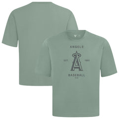 Los Angeles Angels Levelwear Crossway Oversized Luxe Signature Knit T-Shirt - Green