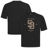 San Diego Padres Levelwear Crossway Oversized Luxe Signature Knit T-Shirt - Black