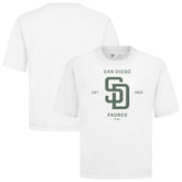 San Diego Padres Levelwear Crossway Oversized Luxe Signature Knit T-Shirt - White