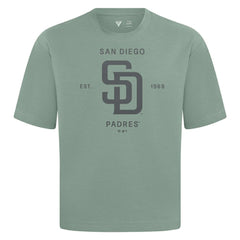 San Diego Padres Levelwear Crossway Oversized Luxe Signature Knit T-Shirt - Green