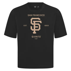 San Francisco Giants Levelwear Crossway Oversized Luxe Signature Knit T-Shirt - Black