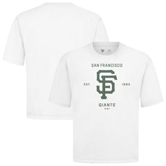 San Francisco Giants Levelwear Crossway Oversized Luxe Signature Knit T-Shirt - White