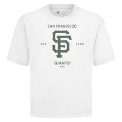 San Francisco Giants Levelwear Crossway Oversized Luxe Signature Knit T-Shirt - White