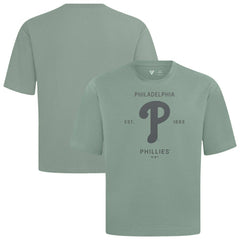 Philadelphia Phillies Levelwear Crossway Oversized Luxe Signature Knit T-Shirt - Green
