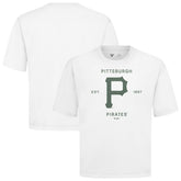 Pittsburgh Pirates Levelwear Crossway Oversized Luxe Signature Knit T-Shirt - White