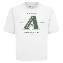 Arizona Diamondbacks Levelwear Crossway Oversized Luxe Signature Knit T-Shirt - White