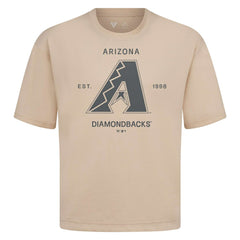 Arizona Diamondbacks Levelwear Crossway Oversized Luxe Signature Knit T-Shirt - Khaki