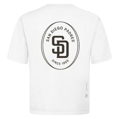 San Diego Padres Levelwear Signet Oversized Luxe Signature Knit T-Shirt - White