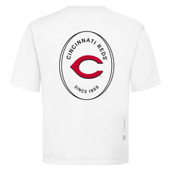 Cincinnati Reds Levelwear Signet Oversized Luxe Signature Knit T-Shirt - White