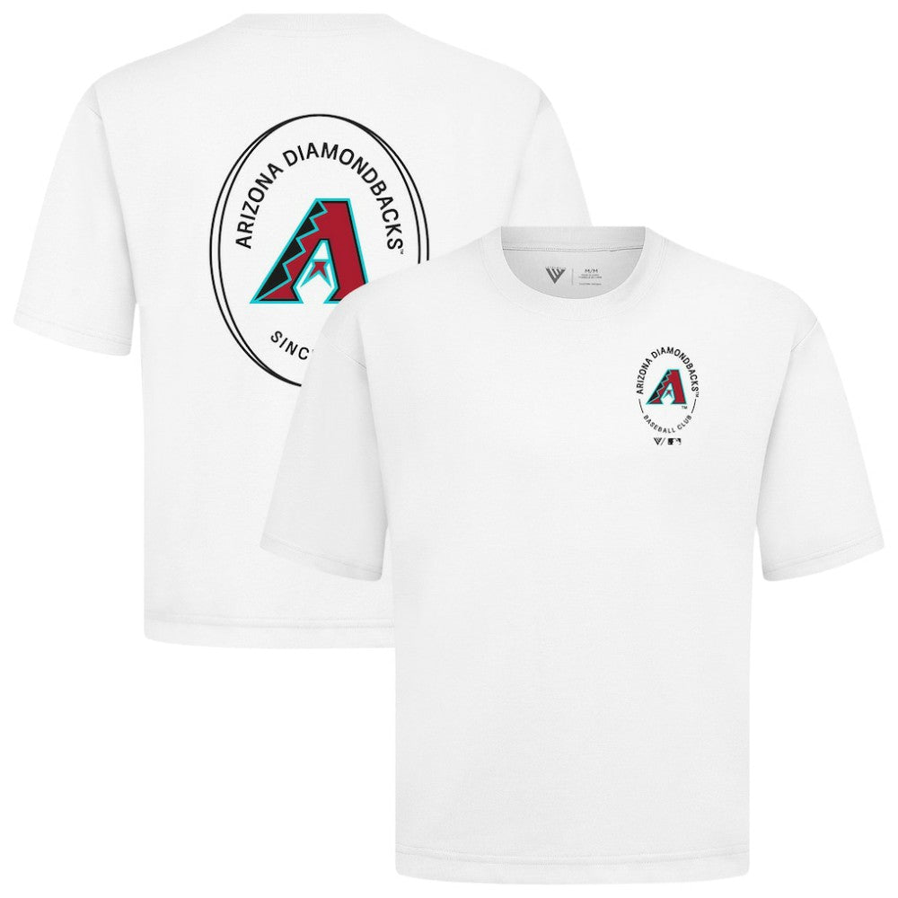 Arizona Diamondbacks Levelwear Signet Oversized Luxe Signature Knit T-Shirt - White