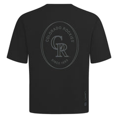Colorado Rockies Levelwear Signet Oversized Luxe Signature Knit T-Shirt - Black