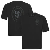 San Diego Padres Levelwear Signet Oversized Luxe Signature Knit T-Shirt - Black