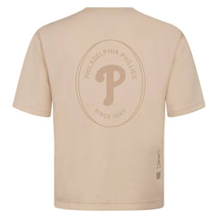 Philadelphia Phillies Levelwear Signet Oversized Luxe Signature Knit T-Shirt - Khaki