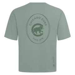 Chicago Cubs Levelwear Signet Oversized Luxe Signature Knit T-Shirt - Green