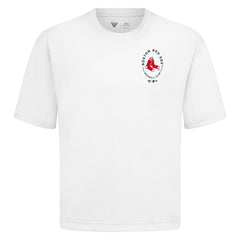 Boston Red Sox Levelwear Signet Oversized Luxe Signature Knit T-Shirt - White