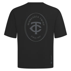 Minnesota Twins Levelwear Register Oversized Luxe Signature Knit T-Shirt - Black