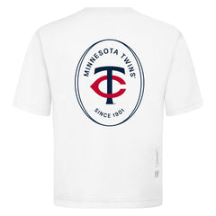 Minnesota Twins Levelwear Register Oversized Luxe Signature Knit T-Shirt - White