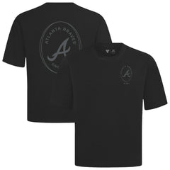 Atlanta Braves Levelwear Register Oversized Luxe Signature Knit T-Shirt - Black