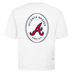 Atlanta Braves Levelwear Register Oversized Luxe Signature Knit T-Shirt - White