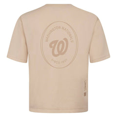 Washington Nationals Levelwear Register Oversized Luxe Signature Knit T-Shirt - Khaki