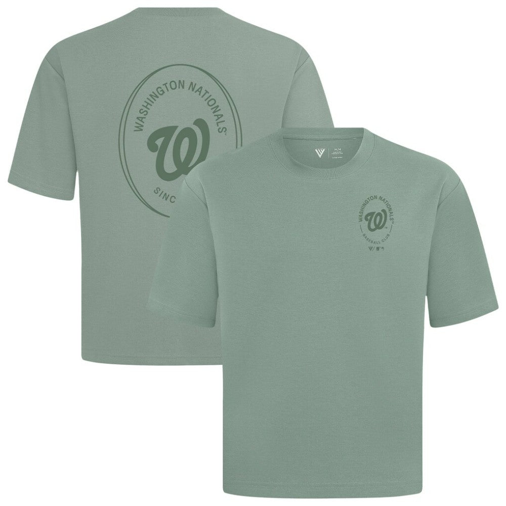 Washington Nationals Levelwear Register Oversized Luxe Signature Knit T-Shirt - Green