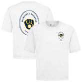 Milwaukee Brewers Levelwear Register Oversized Luxe Signature Knit T-Shirt - White