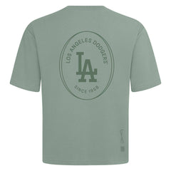 Los Angeles Dodgers Levelwear Register Oversized Luxe Signature Knit T-Shirt - Green