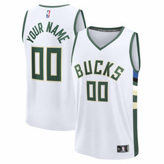 Milwaukee Bucks Fast Break Custom Jersey - Association Edition - White | Fanatics outlet