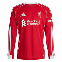 Liverpool 2025/26 Home Replica Long Sleeve Jersey - Red | Adidas on sale