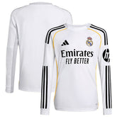 Real Madrid Youth 2025/26 Home Replica Long Sleeve Jersey - White | Adidas on sale