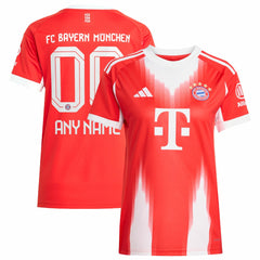 Bayern Munich Women's 2025/26 Home Replica Custom Jersey - Red | Adidas online