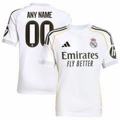Real Madrid Youth 2025/26 Home Replica Custom Jersey - White | Adidas discount