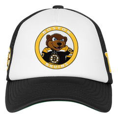 Boston Bruins Mitchell & Ness Youth Mascot Adjustable Trucker Hat White