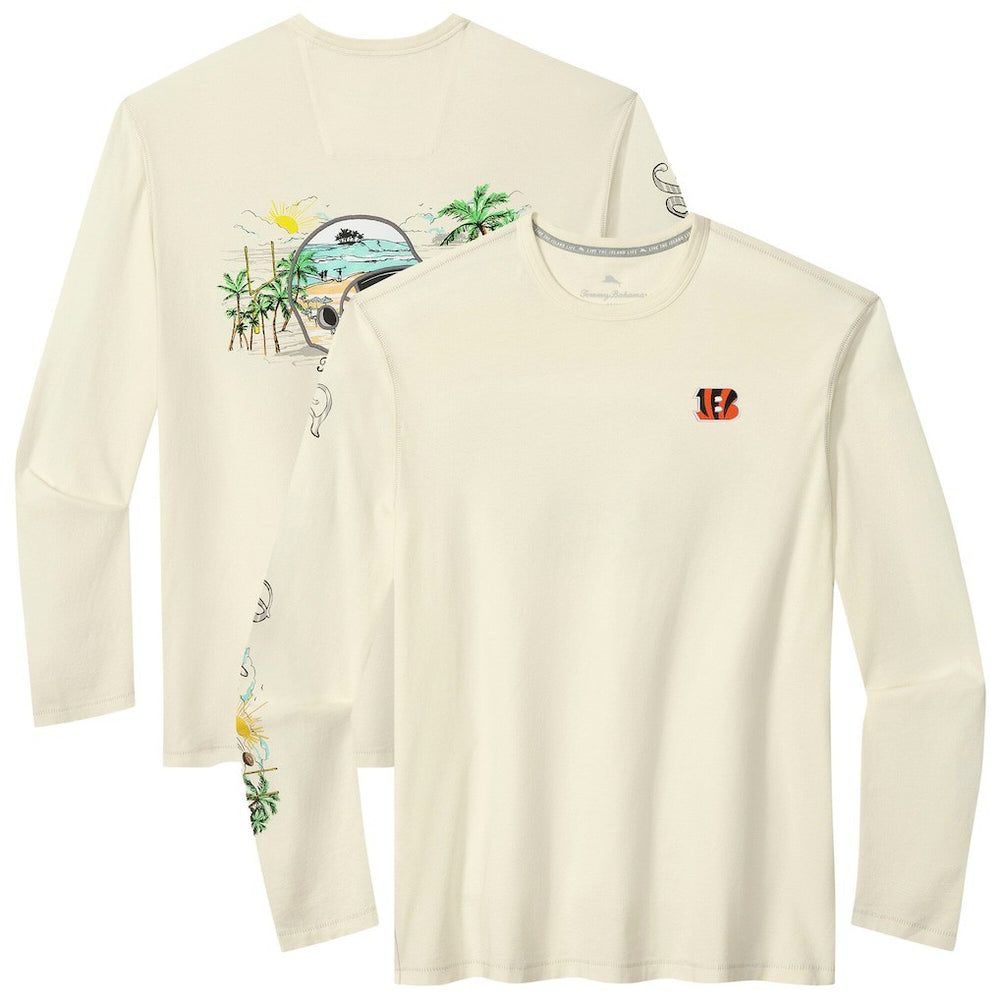 Cincinnati Bengals Oasis Endzone Lux Long Sleeve T-Shirt - Cream cheap