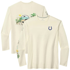 Indianapolis Colts Oasis Endzone Lux Long Sleeve T-Shirt - Cream sale