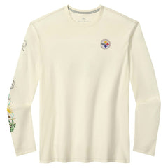 Pittsburgh Steelers Oasis Endzone Lux Long Sleeve T-Shirt - Cream cheap