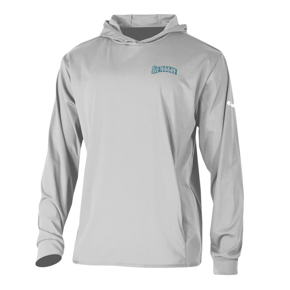 Seattle Mariners Long Drive Pullover Hoodie - Gray | Columbia