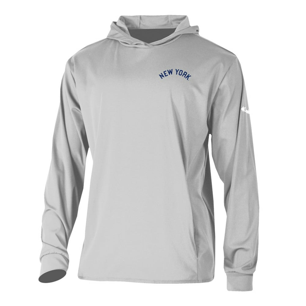 New York Yankees Long Drive Pullover Hoodie - Gray | Columbia