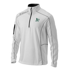 Athletics Omni-Wick Shotgun Quarter-Zip Pullover - White | Columbia