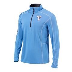 Texas Rangers Omni-Wick Shotgun Quarter-Zip Pullover - Light Blue | Columbia