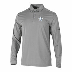 Houston Astros Omni-Wick Pin High Long Sleeve Polo - Gray | Columbia