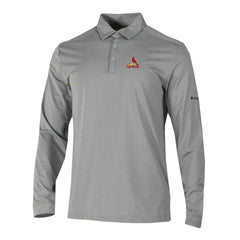 St. Louis Cardinals Omni-Wick Pin High Long Sleeve Polo - Gray | Columbia