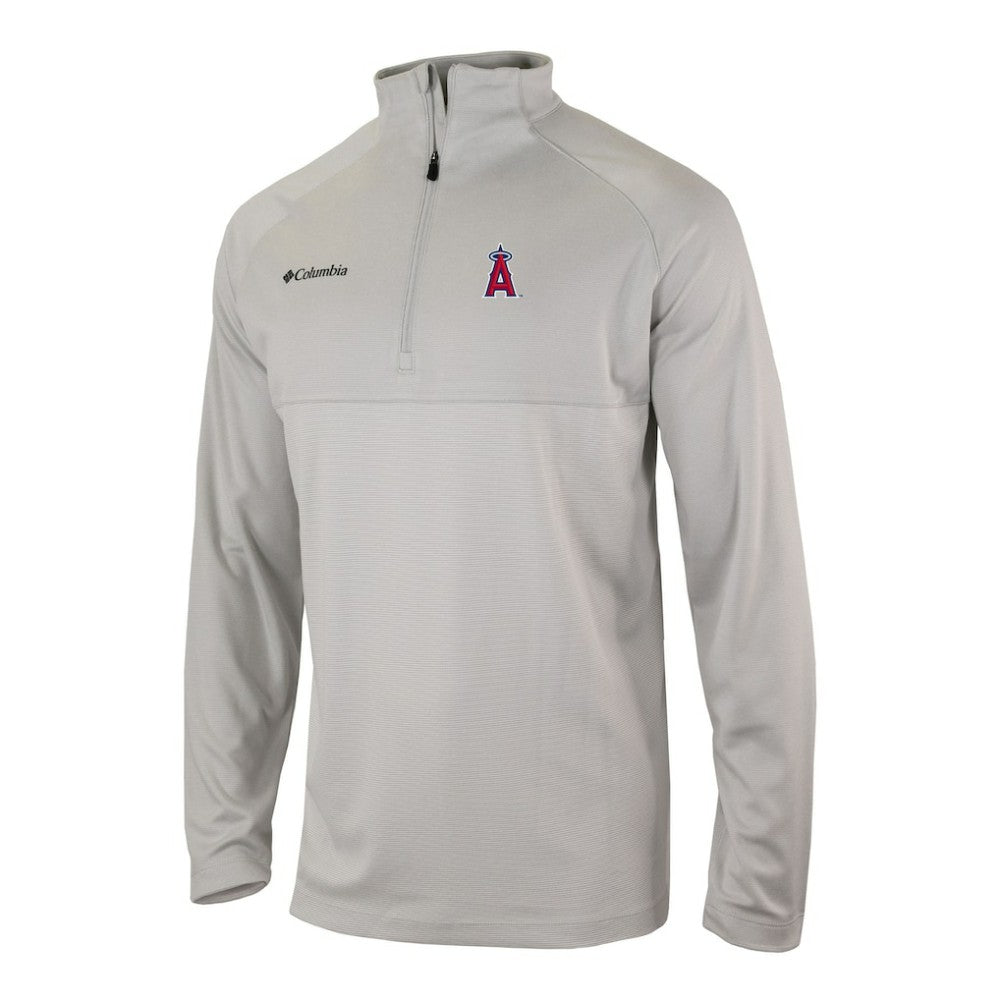 Los Angeles Angels Omni-Wick Raglan Rockin' It Quarter-Zip Pullover - Gray | Columbia