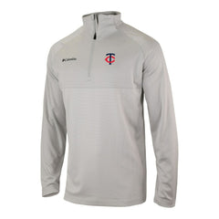 Minnesota Twins Omni-Wick Raglan Rockin' It Quarter-Zip Pullover - Gray | Columbia